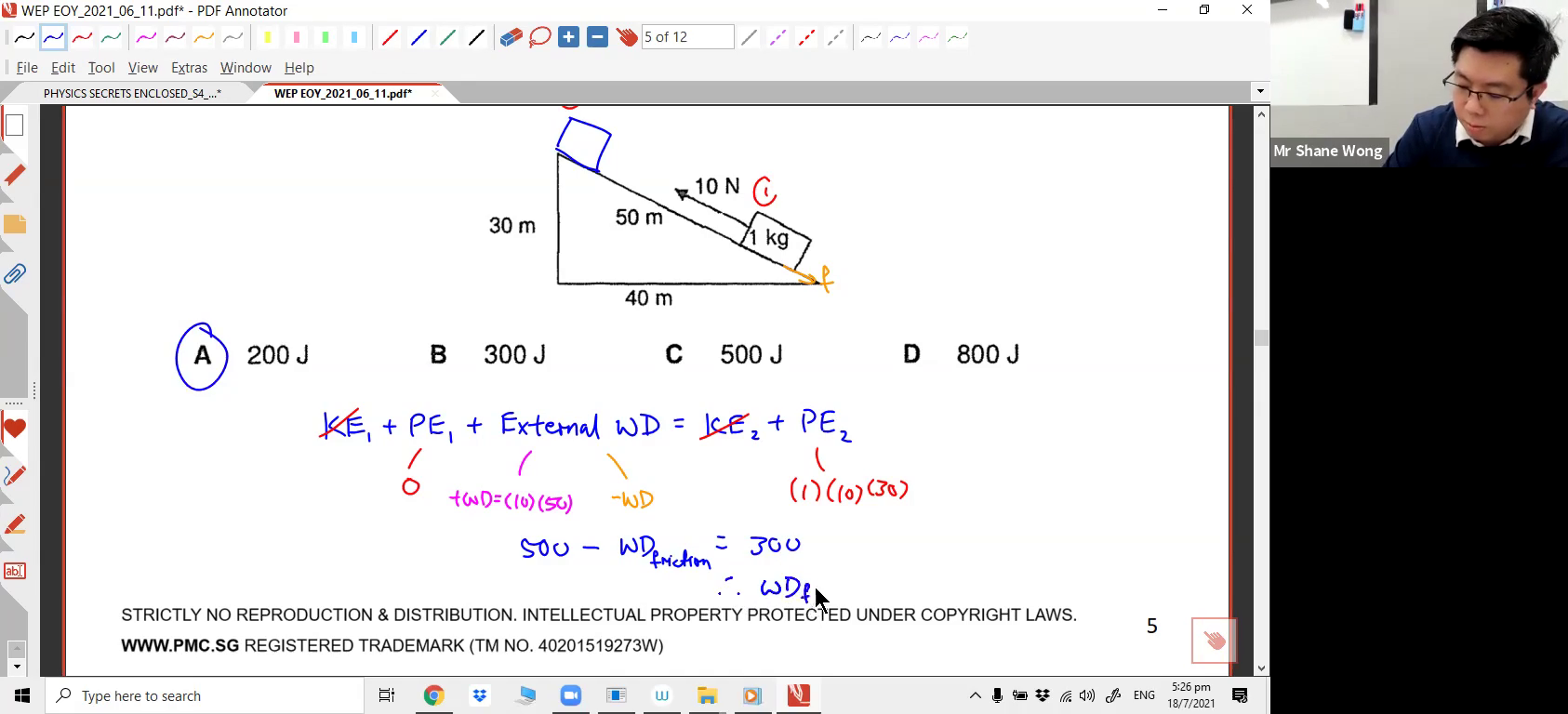 [WEP] Conservation of Energy