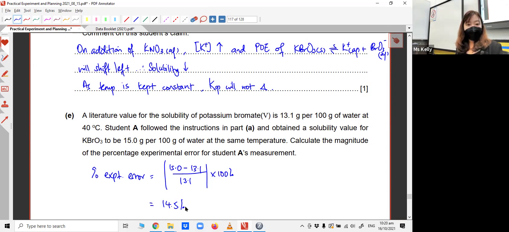 [SOLUBILITY EQM] Paper 4 Experiment and Planning Questions