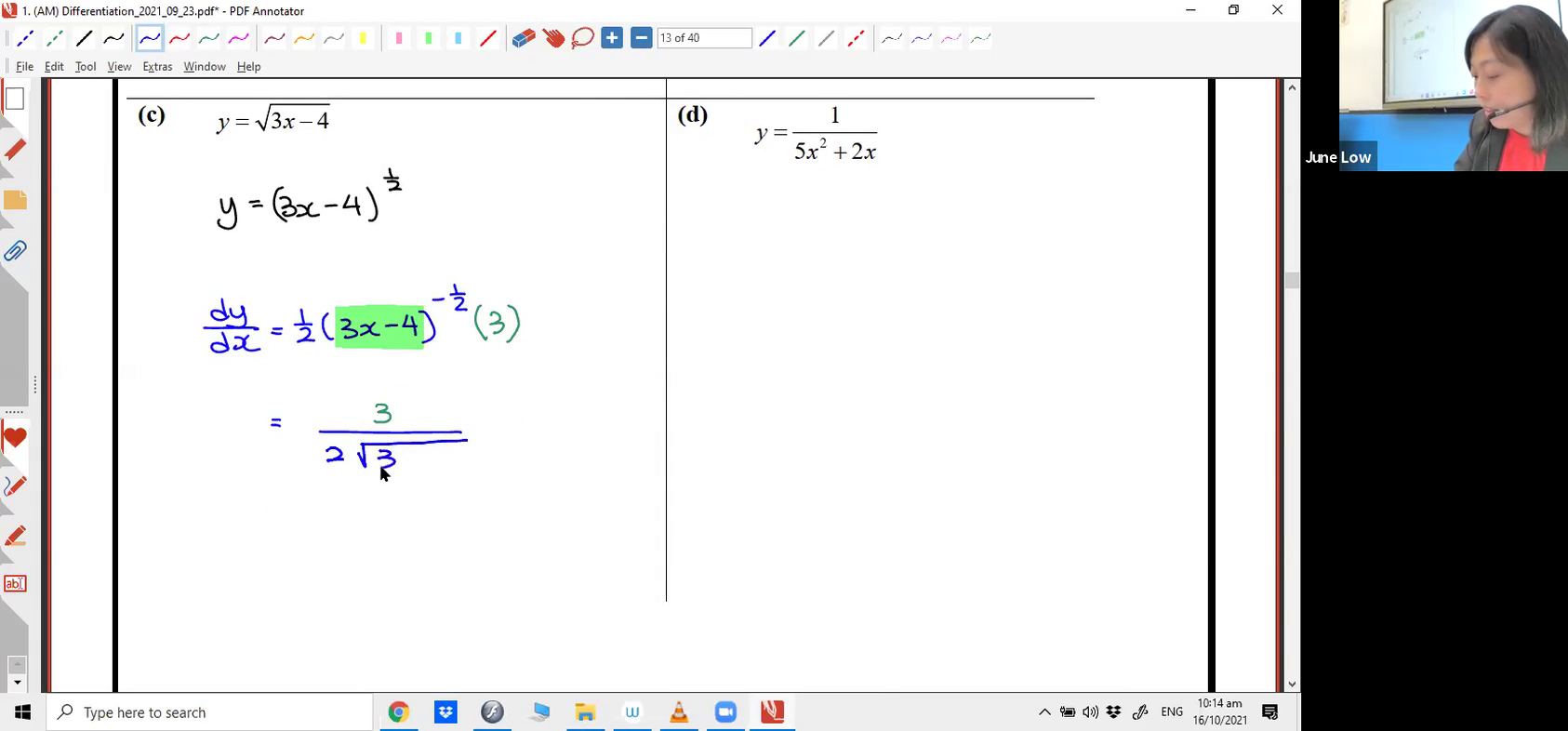 [DIFFERENTIATION] Chain Rule