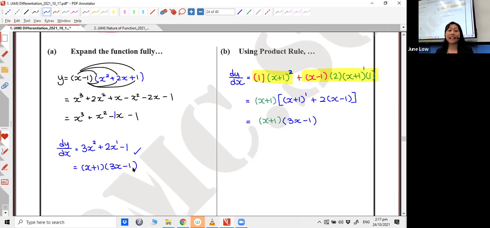 [DIFFERENTIATION] Product Rule