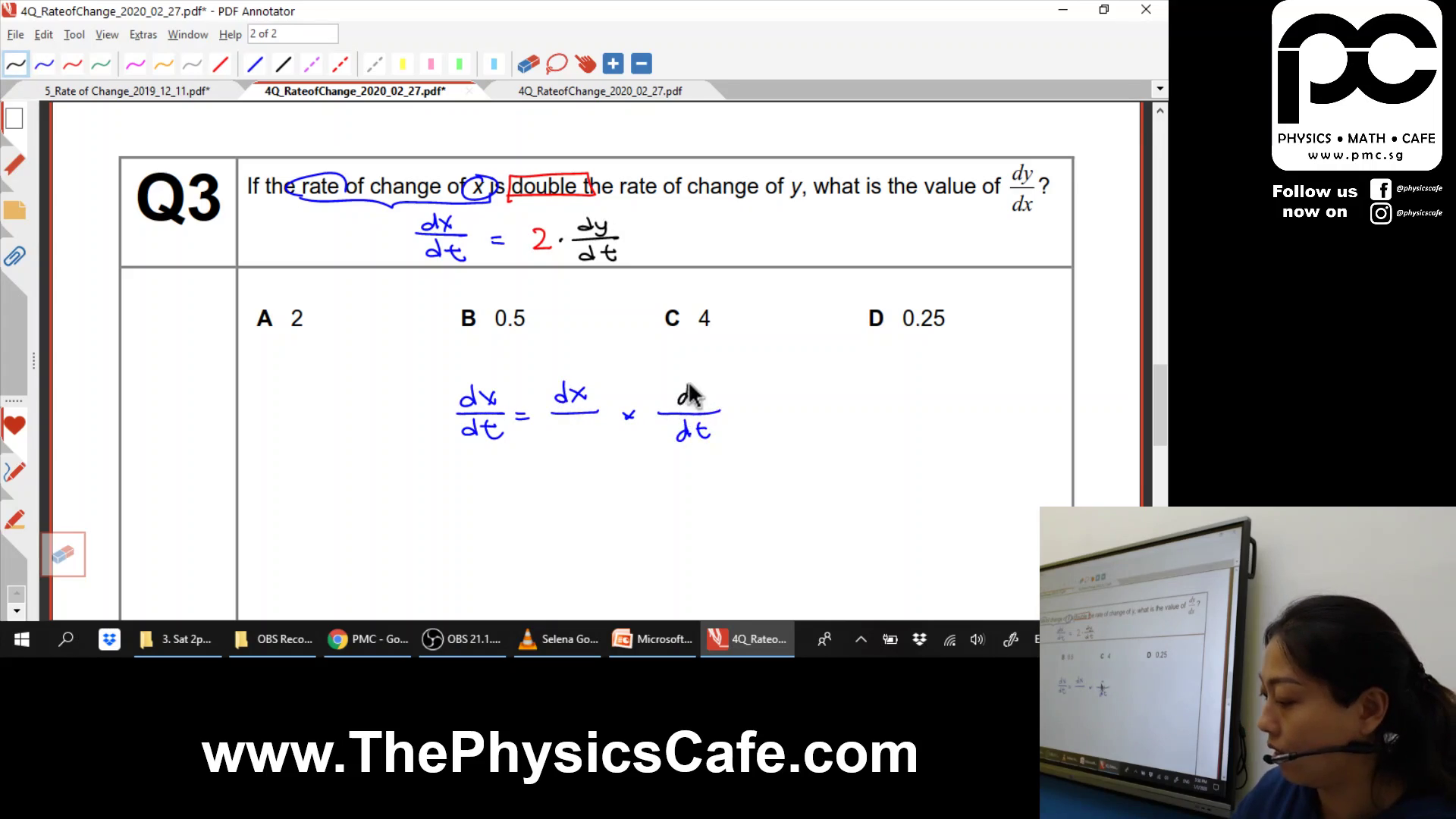 [DIFFERENTIATION] Rate of Change