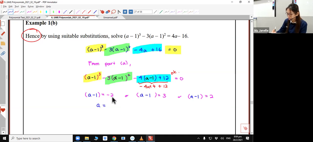 [POLYNOMIALS] Cubic Equations
