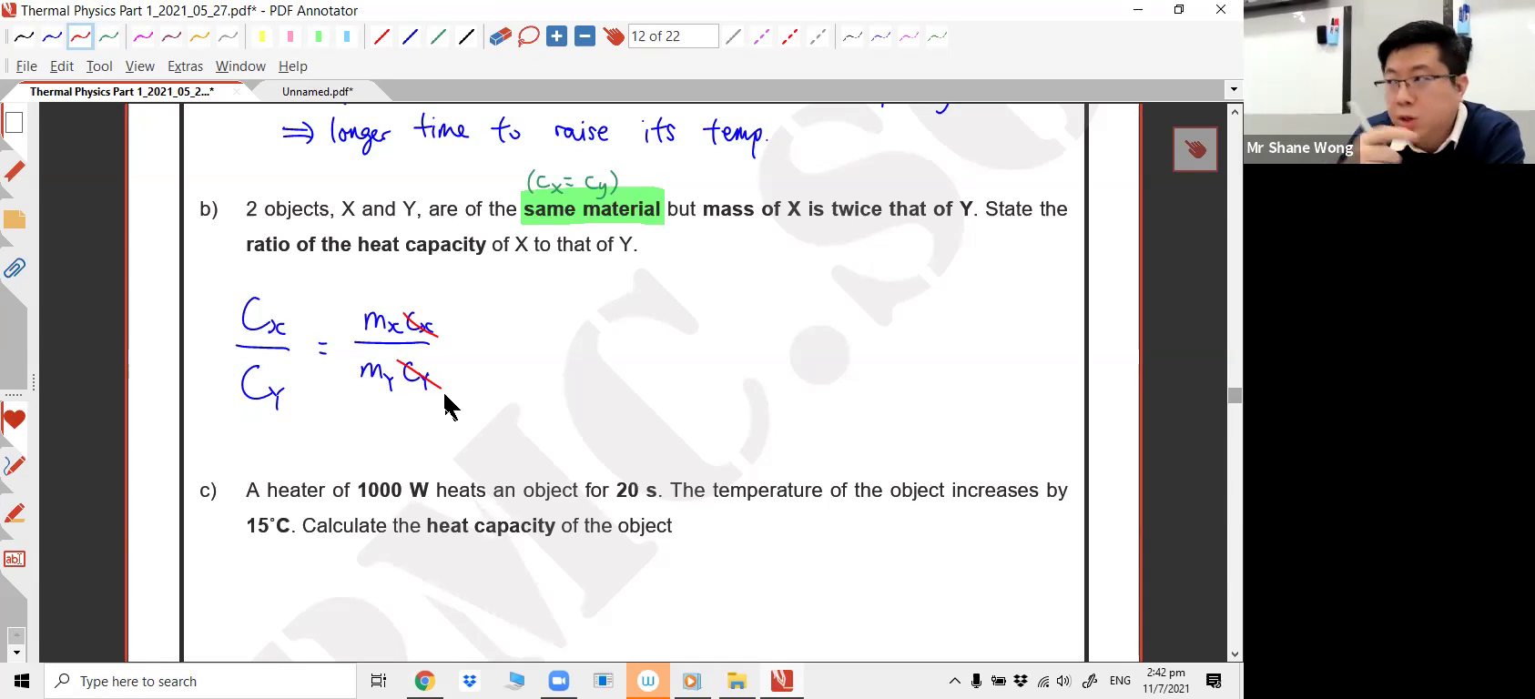 [THERMAL PHYSICS] Heat Capacity and Specific Heat Capacity