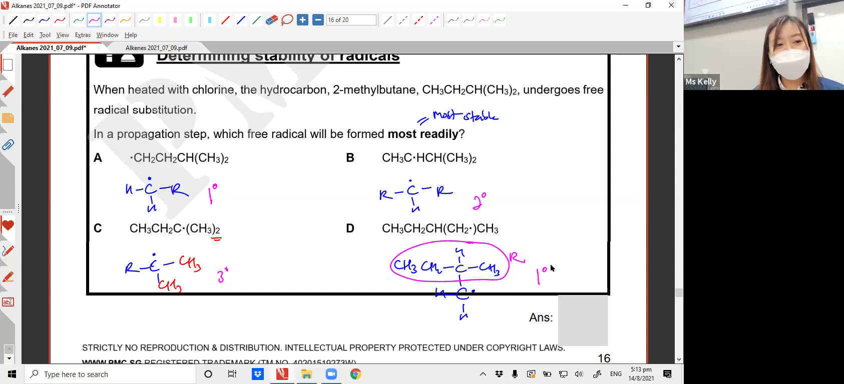 [HYDROCARBONS REVISION] Ratio of Products