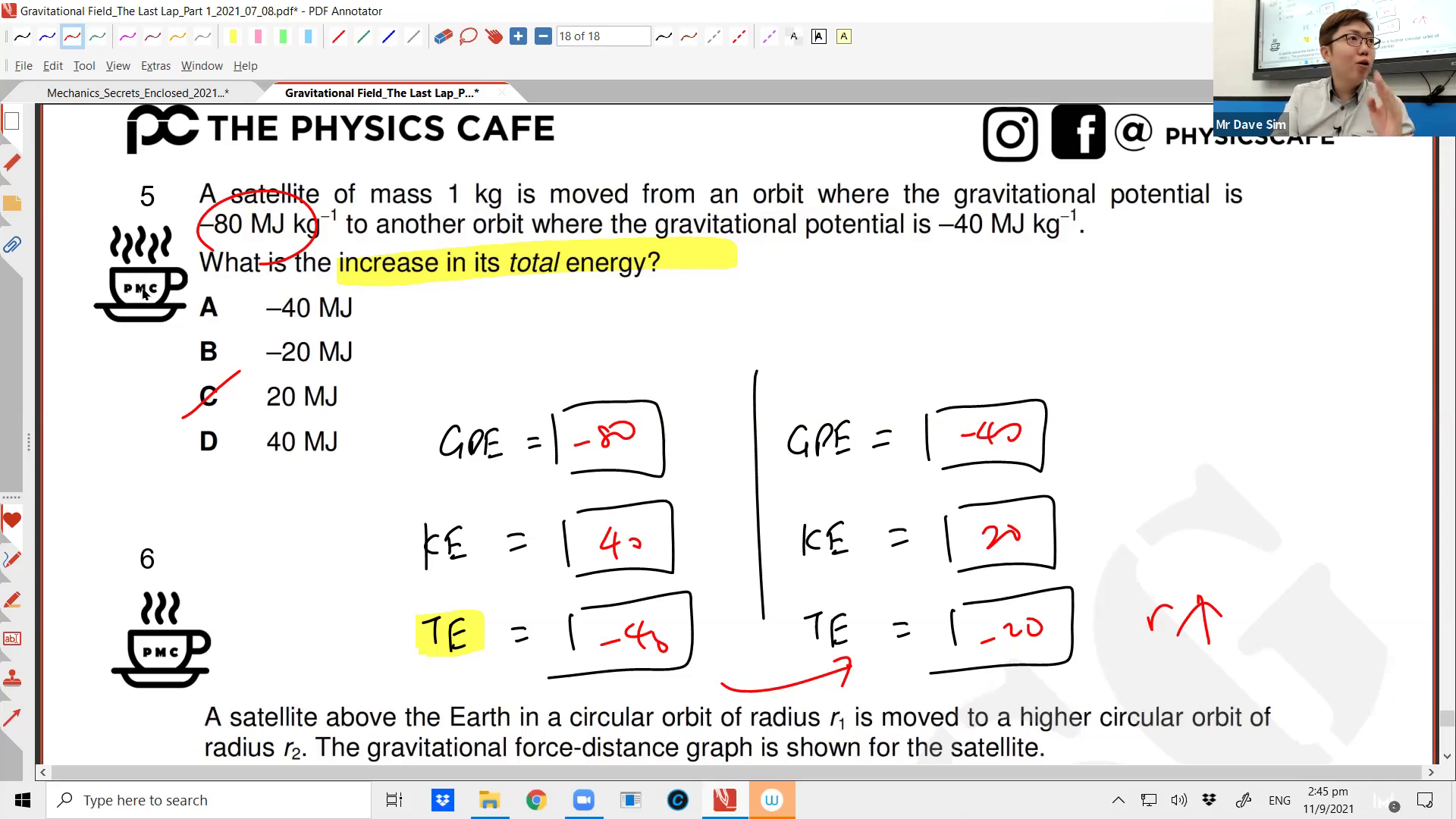 [GRAVITATION] Energy Equations