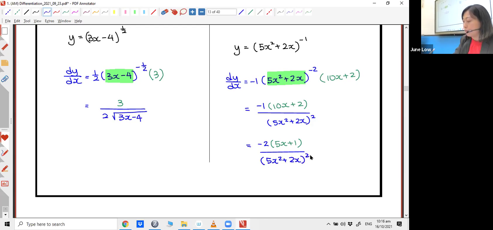 [DIFFERENTIATION] Chain Rule