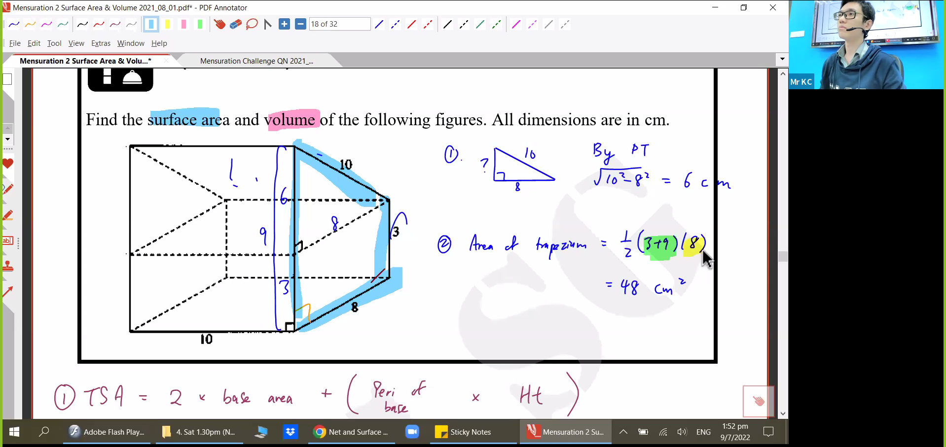 30. Mensuration 2: Surface Area & Volume of Solids L2 [2022] - KC