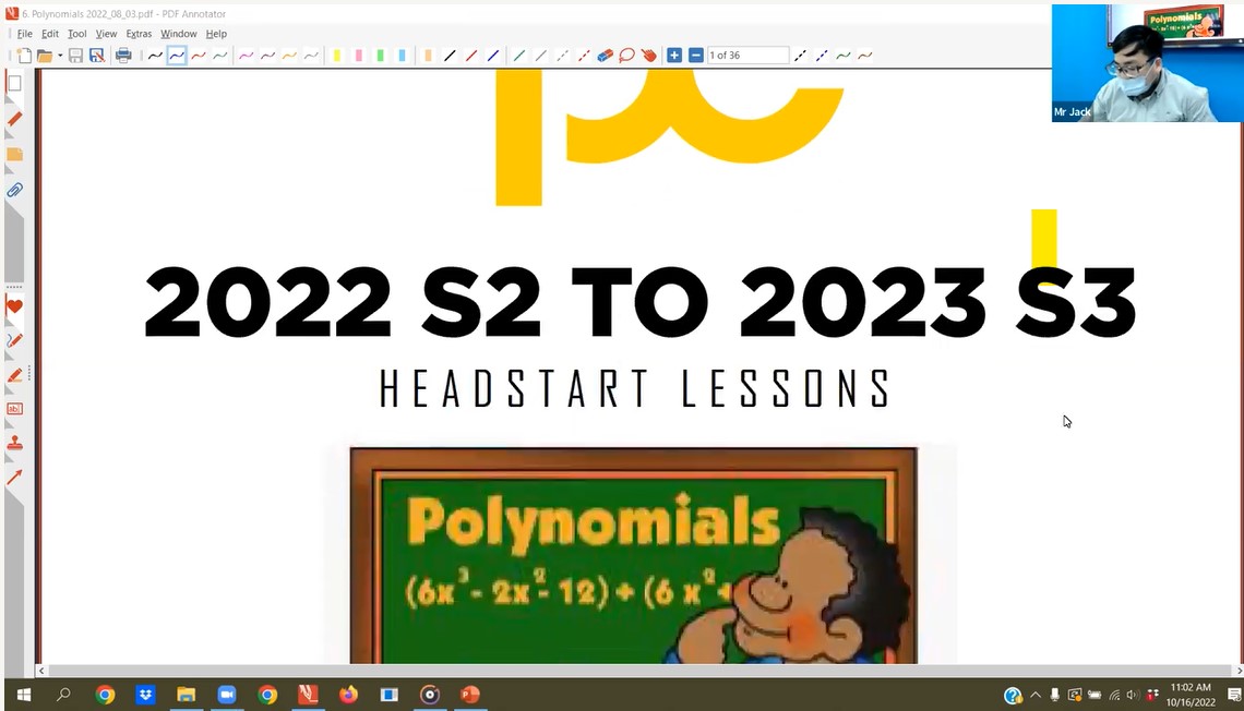 44. Maths Headstart L1 - Polynomial Part 1 [2022] - MJ